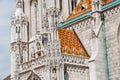 hungarian Roof tiles on the St. Matthias Cathedral in Budapest Royalty Free Stock Photo