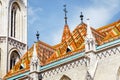 hungarian Roof tiles on the St. Matthias Cathedral in Budapest Royalty Free Stock Photo