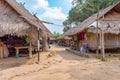 Traditional hut where the Long Neck Karen tribe lives in Chiang Rai, northern Thailand Royalty Free Stock Photo