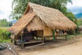 Traditional hut where the Long Neck Karen tribe lives in Chiang Rai, northern Thailand Royalty Free Stock Photo