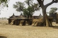 Traditional huts in an african village Burkina Faso