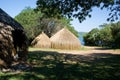 Traditional Huts at lakeside in Mozambique Royalty Free Stock Photo