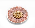 Traditional Iberian Salami Sausage dish Salchichon Iberico Royalty Free Stock Photo