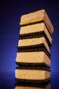 Towering stack of ice cream sandwiches