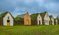 Traditional Icelandic turf houses, Glaumbaer museum Royalty Free Stock Photo