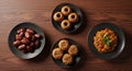 Traditional Iftar Dinner Feasting Table With Dates And Savory Rice Royalty Free Stock Photo