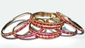 Traditional indian colored wedding bangles