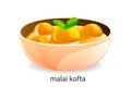 Traditional indian dish malai kofta indian paneer meatballs