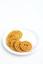 Traditional Indian Diwali snacks Chakali Indian Traditional Tea Time Snack Chakli Royalty Free Stock Photo