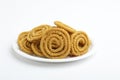 Traditional Indian Diwali snacks Chakali Indian Traditional Tea Time Snack Chakli Royalty Free Stock Photo