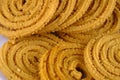 Traditional Indian Diwali snacks Chakali, murukku, Indian Traditional Tea Time Snack Chakli, Murukku, Muruku, Murkoo, Chakri, Royalty Free Stock Photo