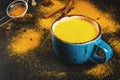 Traditional Indian drink turmeric milk Royalty Free Stock Photo