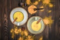 Traditional Indian drink turmeric milk Royalty Free Stock Photo