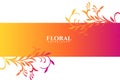 traditional indian floral art banner for classical decoration