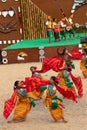 Traditional Indian folk dance being performed by womenfolk Royalty Free Stock Photo