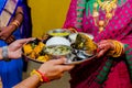 Traditional Indian food , Bengali food and Bengali wedding rituals. Royalty Free Stock Photo