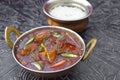 Traditional indian food tikka Mutton Vindaloo