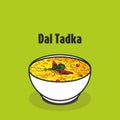 Traditional Indian food yellow dal tadka