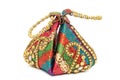 Traditional Indian Hand bag on white background