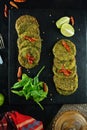 A traditional Indian Hara Bhara Kebab Royalty Free Stock Photo