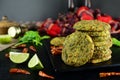 A traditional Indian Hara Bhara Kebab Royalty Free Stock Photo