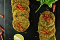 A traditional Indian Hara Bhara Kebab Royalty Free Stock Photo