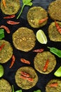 A traditional Indian Hara Bhara Kebab Royalty Free Stock Photo