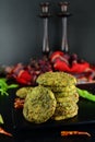 A traditional Indian Hara Bhara Kebab Royalty Free Stock Photo