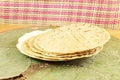 Traditional indian home made roti chapati paratha indian flat bread or indian tortilla nan Royalty Free Stock Photo