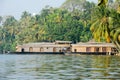 Traditional Indian houseboat near Kollam Royalty Free Stock Photo