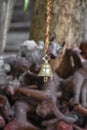 Traditional Indian metallic copper and brasa bell.