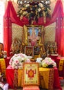 A traditional Indian religious wedding altar