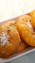 Traditional Indian Sweet Kachori, a flavorful and indulgent delicacy.