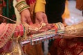 Indian wedding Bride and Groom Hast Melap