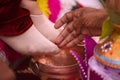 Traditional indian wedding ceremony : Groom wedding shoes Royalty Free Stock Photo