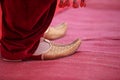 Traditional indian wedding ceremony : Groom wedding shoes Royalty Free Stock Photo