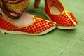 Traditional indian wedding ceremony : Groom wedding shoes Royalty Free Stock Photo