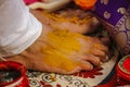 Traditional indian wedding ceremony : Groom wedding shoes Royalty Free Stock Photo