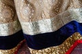 Traditional Indian wedding clothing sari paterns Royalty Free Stock Photo