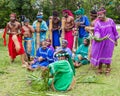 Traditional indigenous choir in New Caledonia Royalty Free Stock Photo