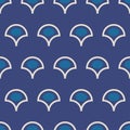 Traditional indigo dabu print seamless repeat pattern Royalty Free Stock Photo
