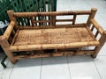 A traditional Indonesian bench made of bamboo.