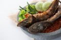 Traditional indonesian culinary food pecel lele