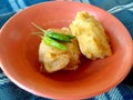 traditional indonesian culinary food. Tahu Isi Sayuran or tofu with chili Royalty Free Stock Photo