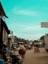 This is a traditional Indonesian market, various kinds of traders are there