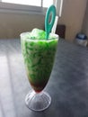 A traditional Indonesian refreshing drink called Es Cendol