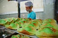 Traditional Indonesian snack or kueh selling on the street of Jakarta