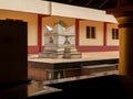 Traditional interiors of a temple in a village in India Royalty Free Stock Photo