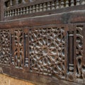 Traditional interleaved wooden decorated arabesque unit, Old Cairo, Egypt