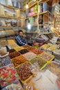 Traditional iranian food and spices in market in Isfahan, Iran Royalty Free Stock Photo